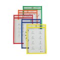 C-Line Products Reusable Dry Erase Pockets, 6 x 9, Assorted Primary Colors, PK10 41610